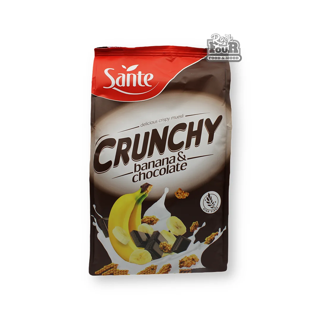 Crispy oatmeal flakes "Sante Grunchy" with banana and chocolate 350g